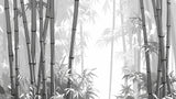 Monochrome bamboo forest design file showing detailed stems and leaves pattern