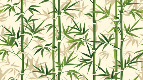 Elegant bamboo pattern design file showing natural green stems on beige background