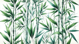 Oriental bamboo forest wallpaper design file showing detailed green stems and leaves pattern