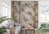 Vintage bamboo pattern making statement in entrance hall