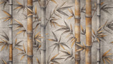 Bamboo wallpaper design file showing detailed grey and gold pattern
