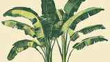 Banana leaf wallpaper design file showing detailed tropical palm pattern and textures