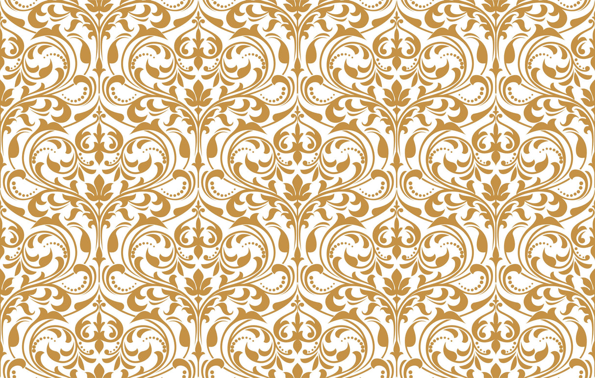 Design file showing intricate gold baroque pattern on white background