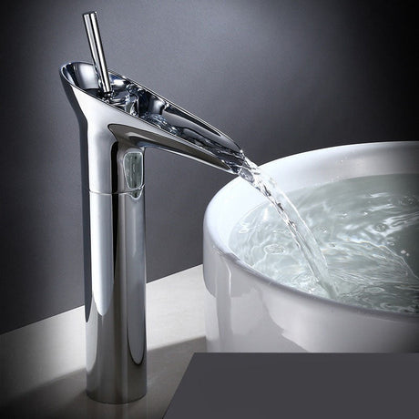Waterfall Bathroom Faucet  Antique Brass Single Handle Design - Product detail 18
