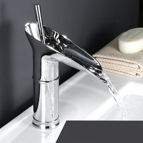 Waterfall Bathroom Faucet  Antique Brass Single Handle Design - Product detail 17