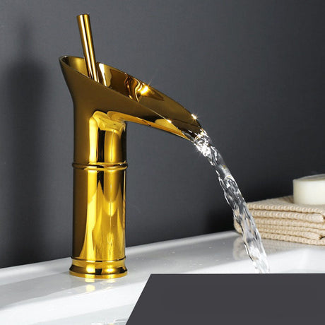 Waterfall Bathroom Faucet  Antique Brass Single Handle Design - Product detail 19
