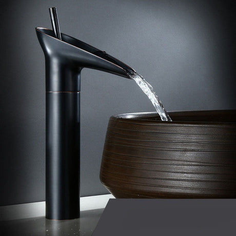 Waterfall Bathroom Faucet  Antique Brass Single Handle Design - Product detail 16