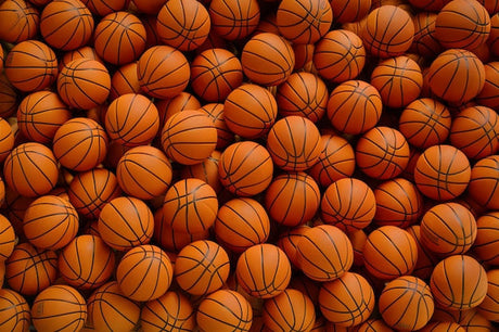 Basketball wallpaper design file showing detailed pattern with dynamic ball arrangements