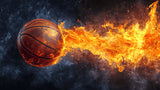 Design file of basketball wallpaper showing detailed flames and smoke pattern