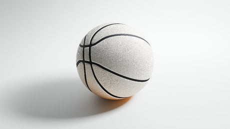 Minimalist basketball design file showing clean lines and geometric pattern on white background