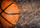 Basketball mural wallpaper design file showing vintage orange and black sports pattern