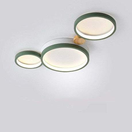 Modern LED Ceiling Light  Gray Metal Triple Ring Design - Product detail 12
