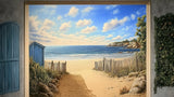 Beach path wallpaper design file showing detailed coastal scene with ocean view and sandy path