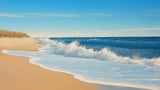 Ocean waves and golden sand design file showing detailed wave patterns and foam textures