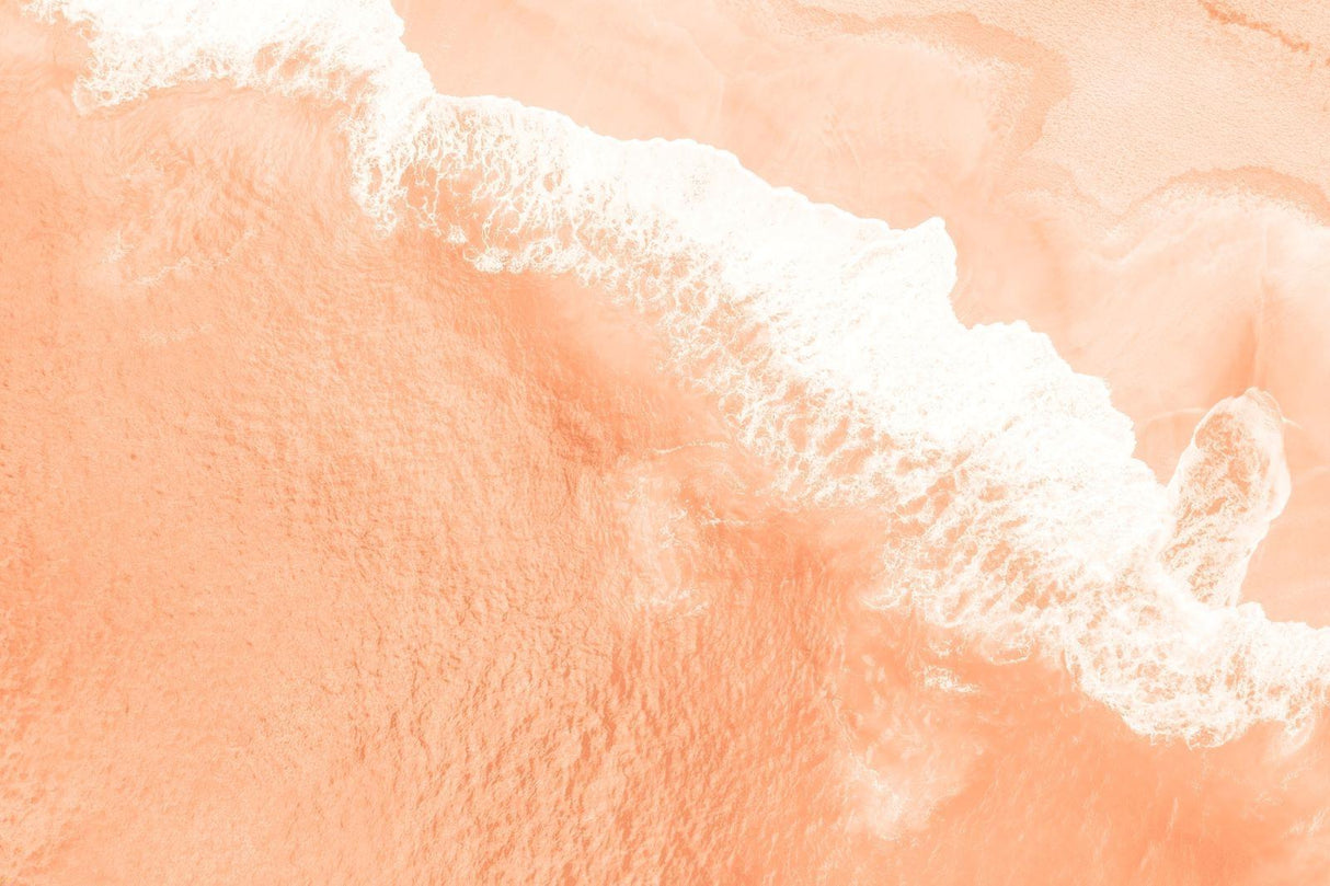 Abstract Mural Wallpaper | Peach Watercolor Wave Design
