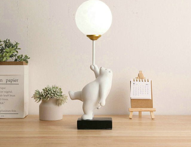 Kids Room Table Lamp  Playful Pink Bear Design - Product detail 10