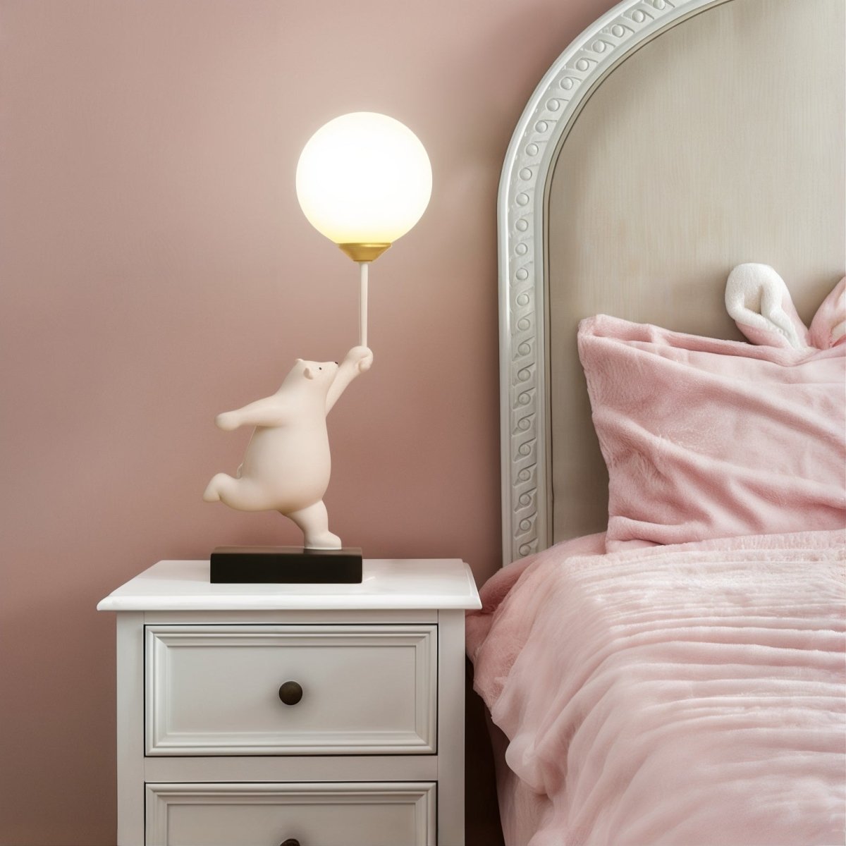Kids Room Table Lamp  Playful Pink Bear Design - Product detail 7