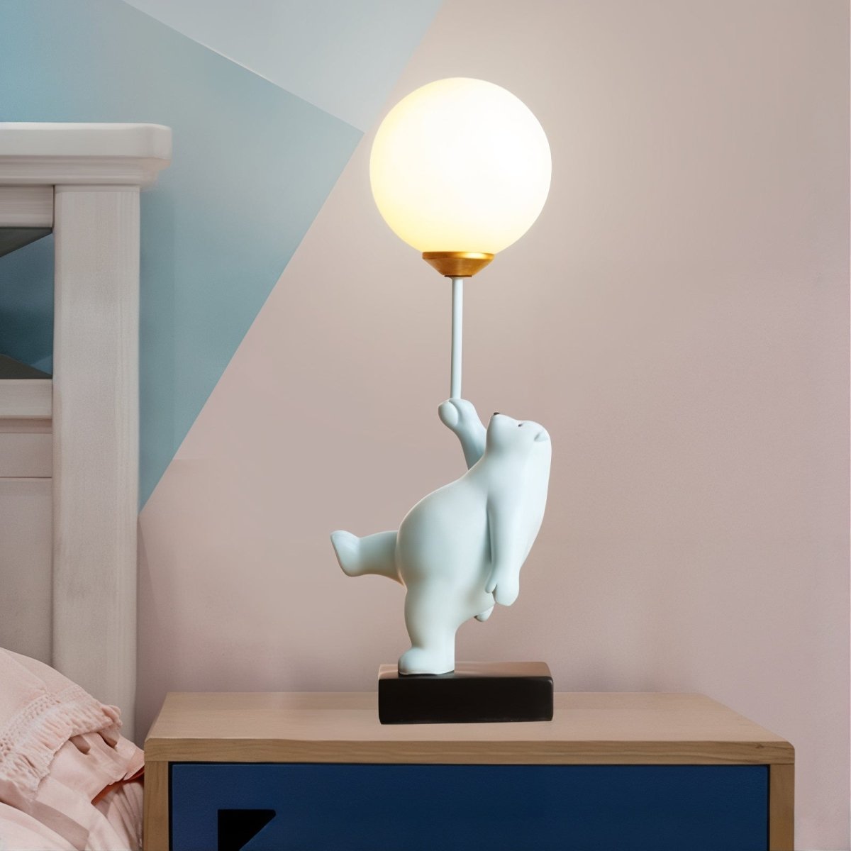 Kids Room Table Lamp  Playful Pink Bear Design - Product detail 8