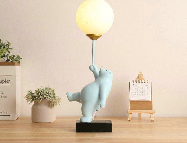 Kids Room Table Lamp  Playful Pink Bear Design - Product detail 12