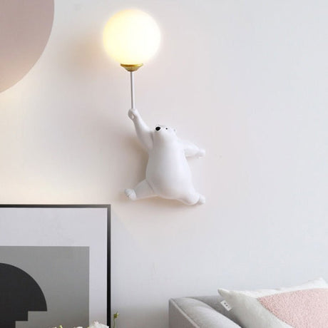 Kids Wall Lamp  Pink Bear Design With Globe Light - Product detail 7