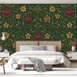 William Morris Vintage Mural Wallpaper  Classic Botanical Symphony Bedroom - Premium wallpaper design showcase