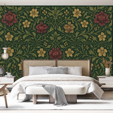 William Morris Vintage Mural Wallpaper  Classic Botanical Symphony Bedroom - Premium wallpaper design showcase