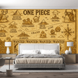 One Piece Mural Wallpaper  Grand Line Treasure Map - Premium wallpaper design showcase