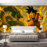 Dragon Ball Z Mural Wallpaper  Epic Goku Shenron Battle - Premium wallpaper design showcase