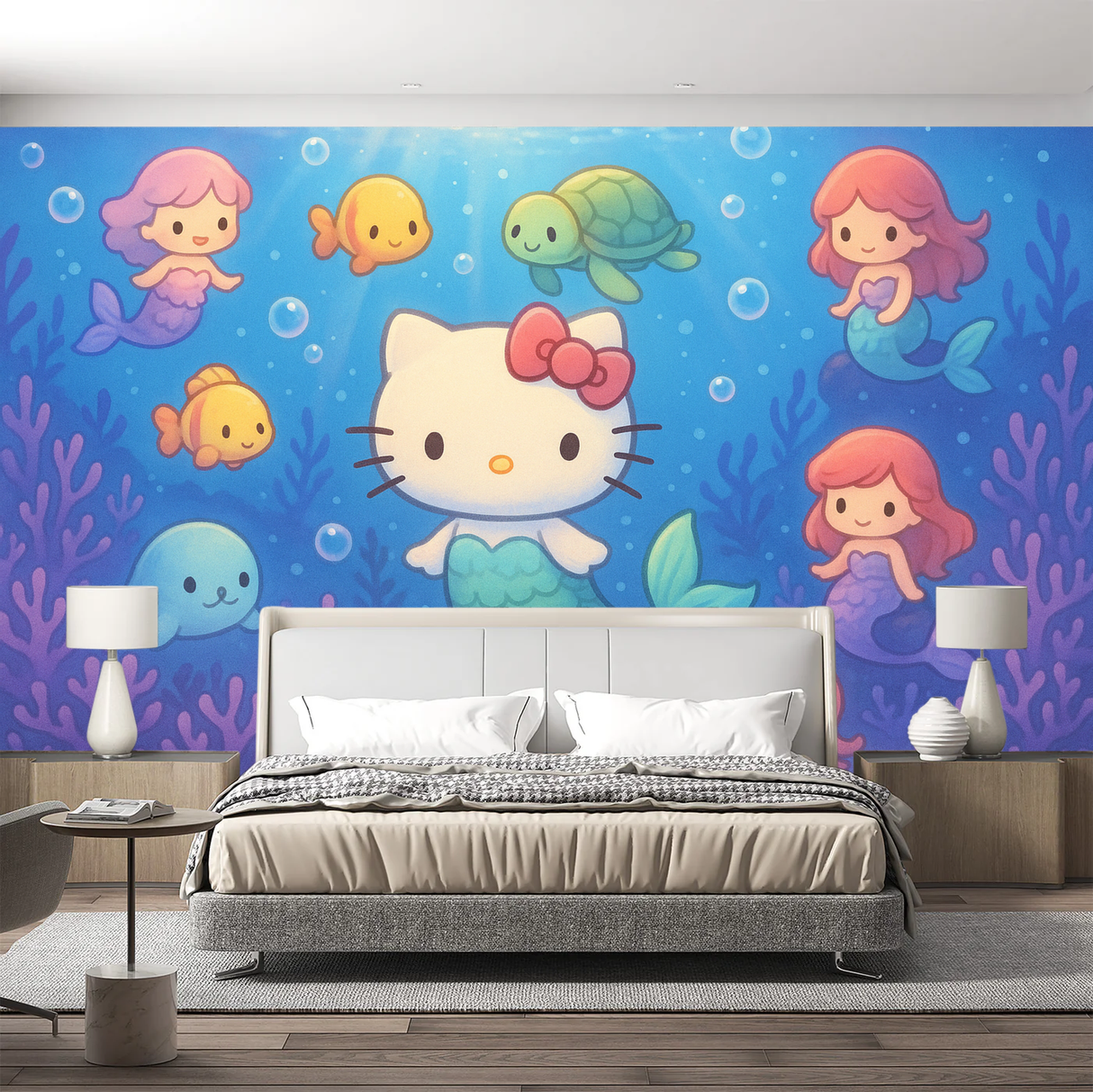 Hello Kitty Mural Wallpaper  Underwater Kingdom - Premium wallpaper design showcase