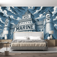One Piecce Mural Wllpaper  Marine Headquarters Epic View - Premium wallpaper design showcase