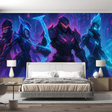 League Of Legends Gamer Mural Wallpaper  Cyberpunk Project Future - Premium wallpaper design showcase