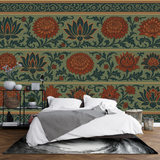William Morris  Mural Wallpaper  Oriental Lotus Legacy - Detailed wallpaper pattern view