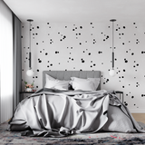 Polka Dot Mural Wallpaper | Modern Black and White Pattern