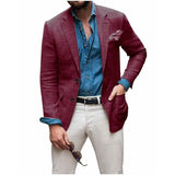Linen Summer Blazer  Classic Ivory Two-Button Design - Product detail 13