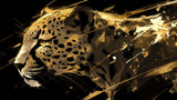 Leopard wallpaper design file showing detailed gold and black artistic pattern