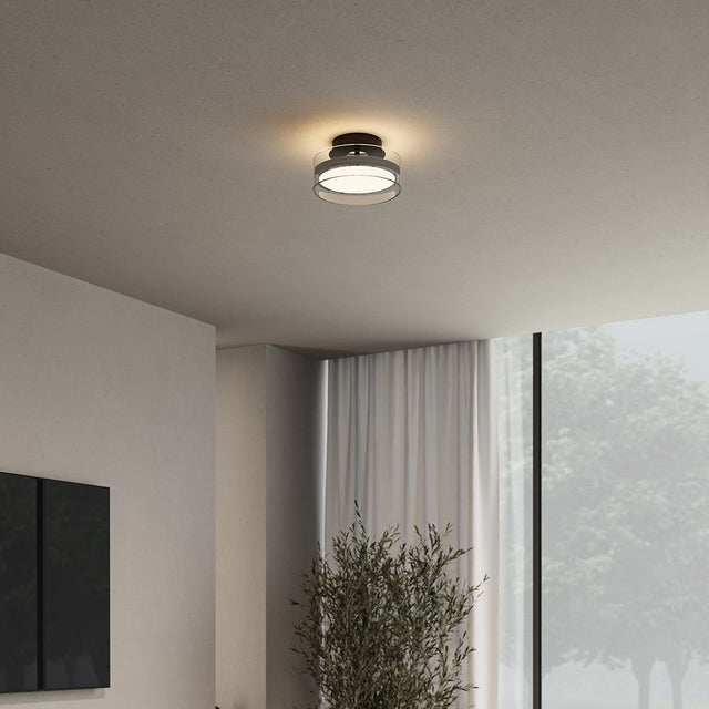 Modern LED Ceiling Light  Glass Disc Design With Halo Effect - Product showcase