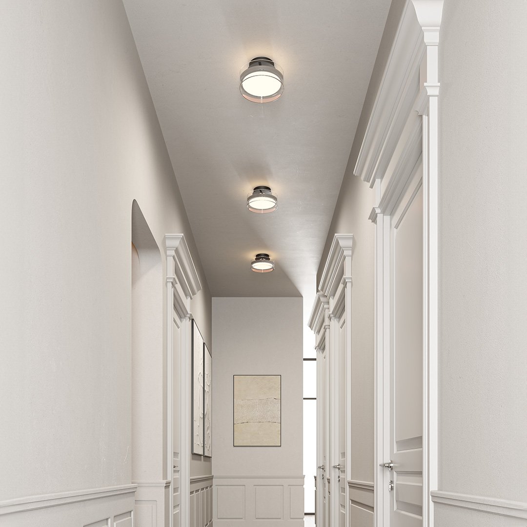 Modern LED Ceiling Light  Glass Disc Design With Halo Effect - Detailed view