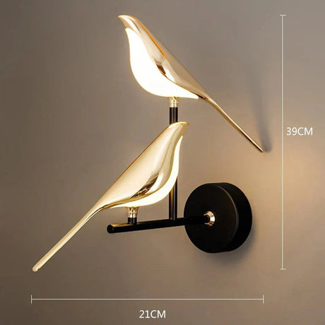 Modern Bird Wall Lamp  Gold Plated LED Sconce - Product detail 7