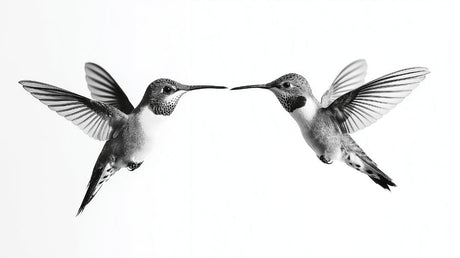 Hummingbird wallpaper design file showing detailed black and white pattern