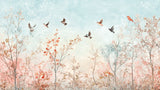Birds and cherry blossom design file showing intricate pattern details