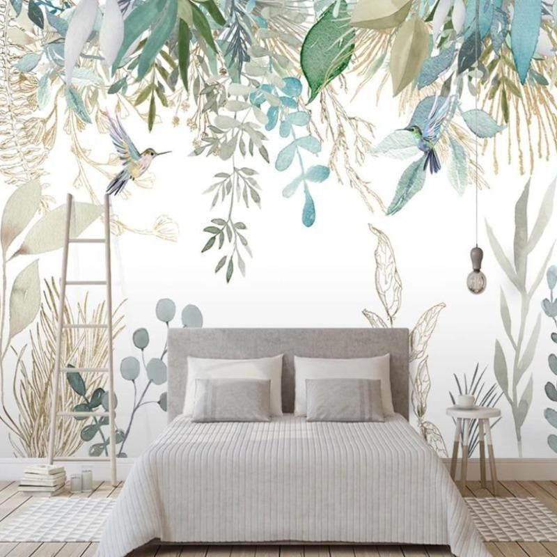 Hummingbird wall art displayed in nursery with soft lighting