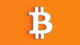 Bitcoin wallpaper design file showing crisp white cryptocurrency symbol on vibrant orange background