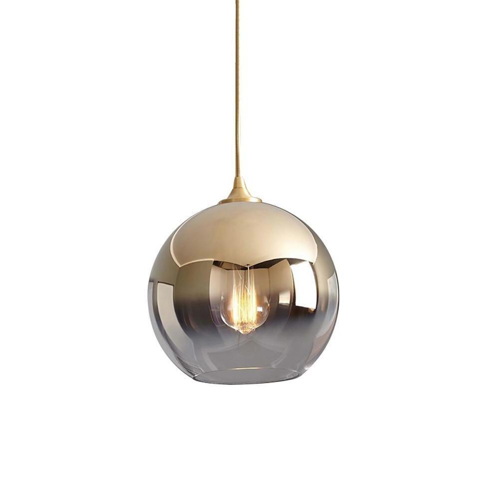 Modern Glass Pendant Light  Smokey Globe Design - Product detail 5