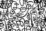 Street Art Mural Wallpaper | Modern Black and White Graffiti Design