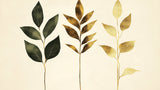 Green and gold botanical leaf pattern design file showing detailed foliage arrangement