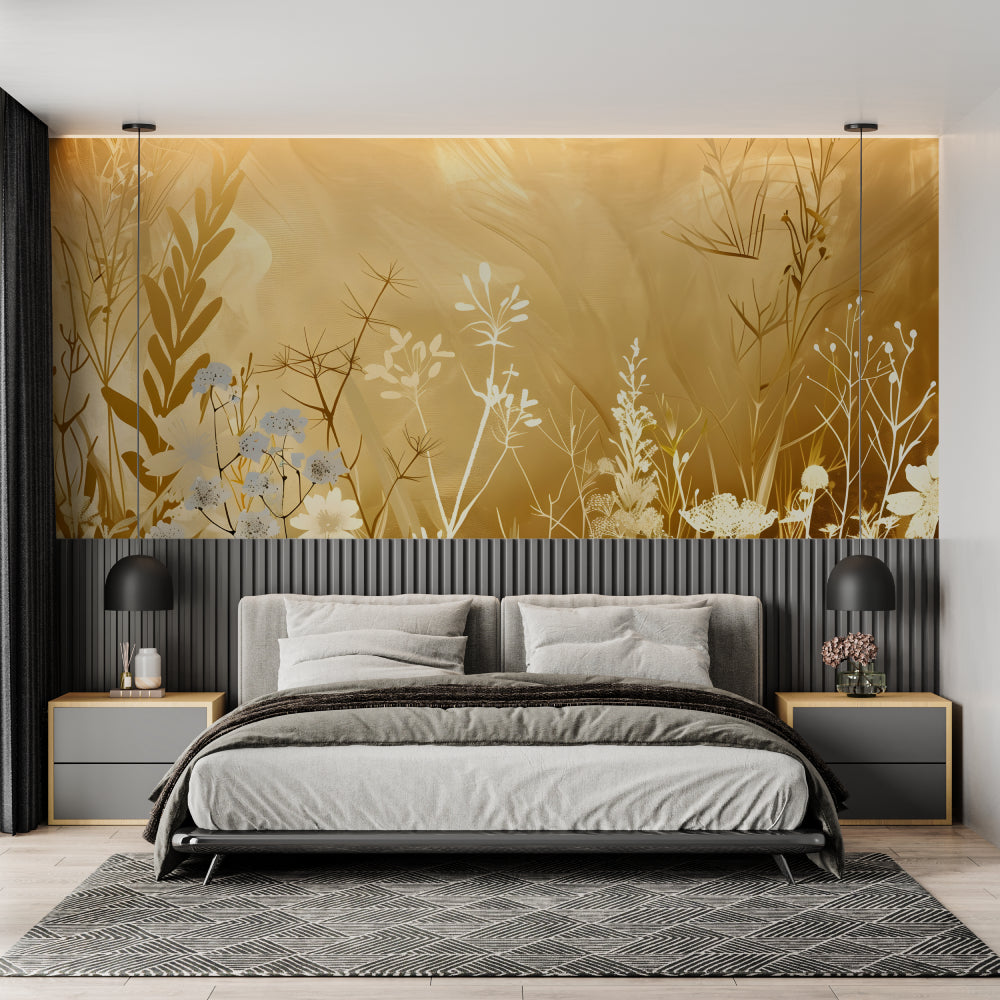 Nature-inspired Wallpaper brightening hallway with afternoon sun highlights