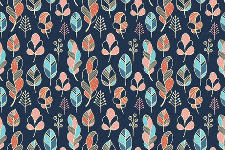 Botanical feather pattern design file showing intricate details and true colors