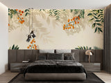 Fresh botanical design enhancing contemporary hallway