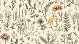 Botanical garden wallpaper design file showing detailed vintage floral pattern and butterflies