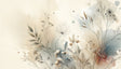Botanical wallpaper mural with watercolor wildflowers creating a serene atmosphere in a modern living room